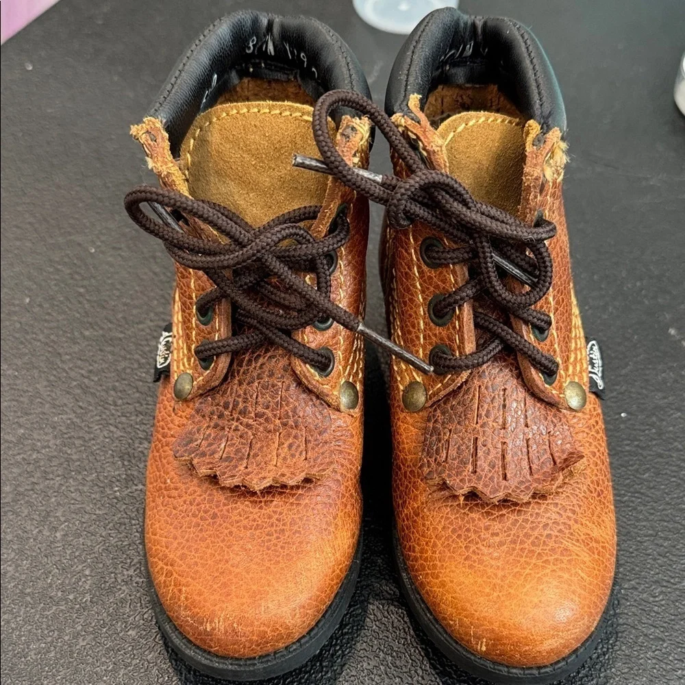 Vintage Justin Boots Kids Brown Leather Boots